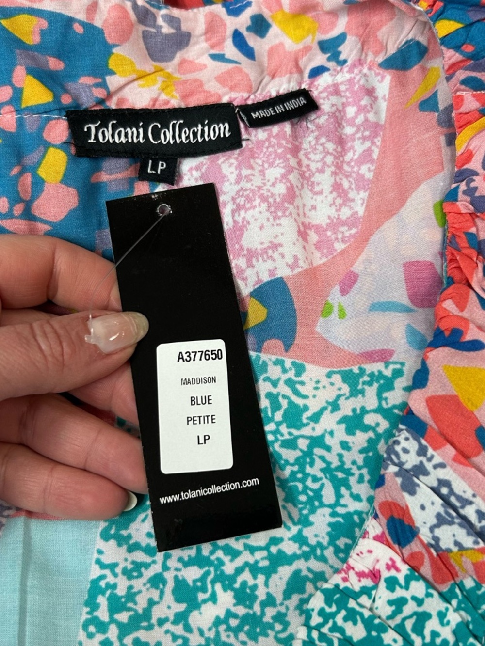 Tolani Collection Madison Patchwork Maxi Dress Large Petite Summer Dress - Picture 2 of 13
